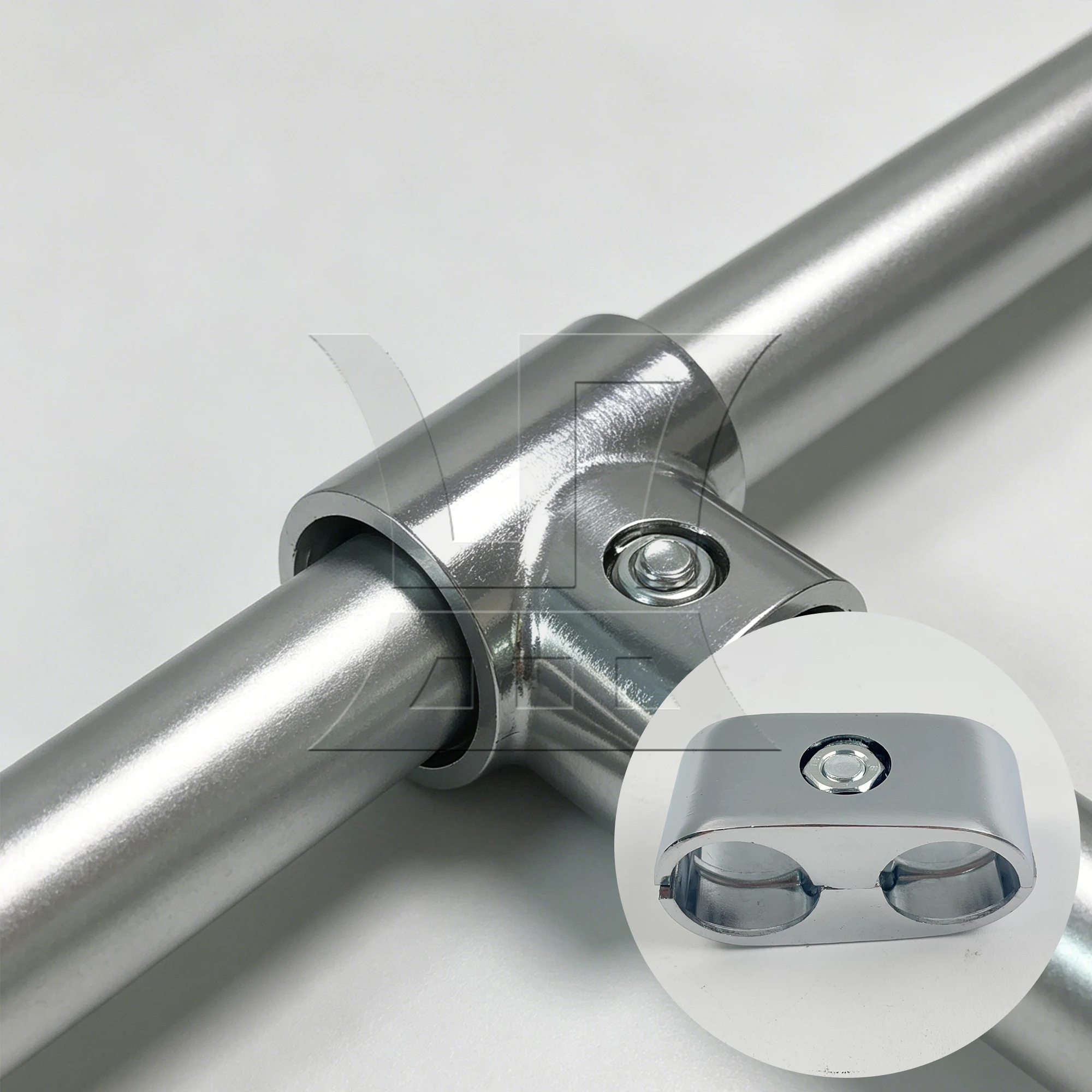 Aluminum Drying Rack Connector Pipe Fittings for 25mm Round Tube Silver Alloy Joint Accessories