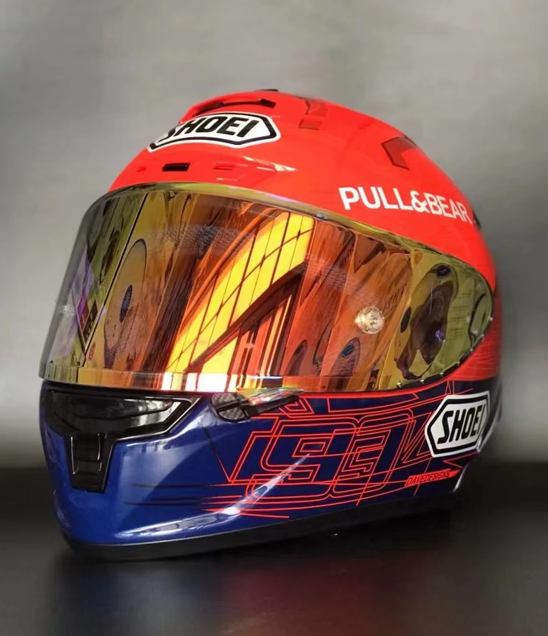 Casque de moto complet X-14 Marquez 6, rouge, pour l'équitation, le Motocross, la course