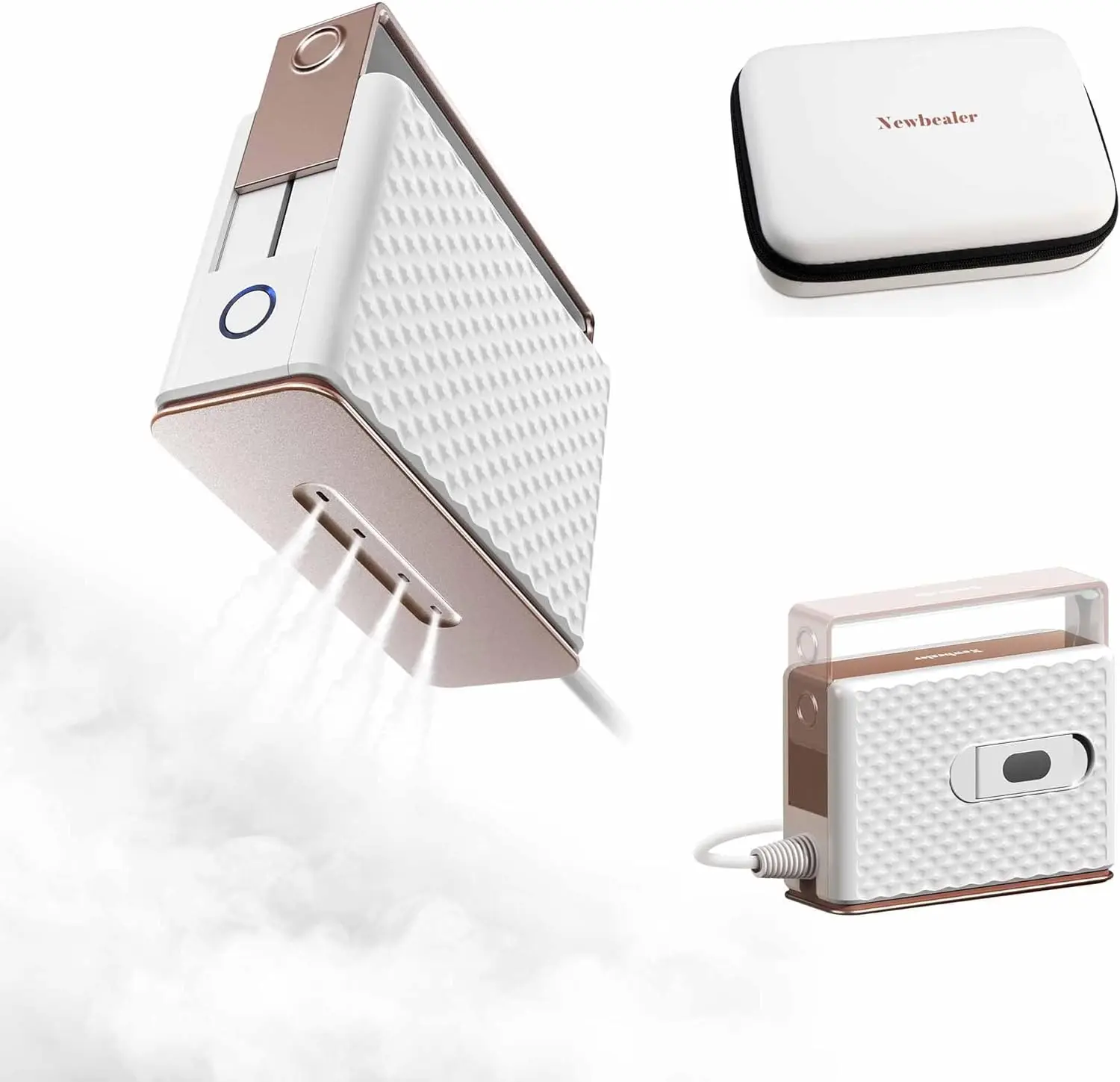 

Портативный дорожный паровой утюг, 100-240В, универсальное напряжение, 293 ℉ Сухая глажка, керамическая подошва, автоматическое отключение и сумка на молнии