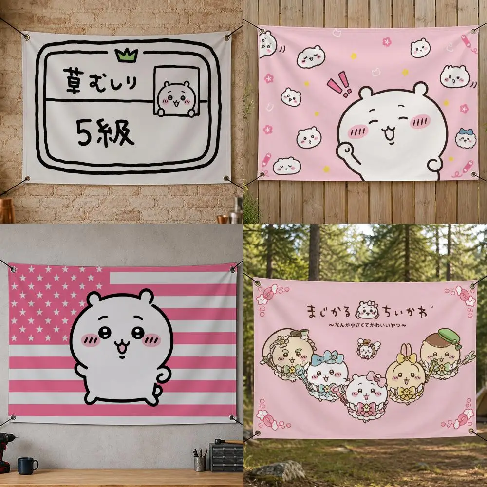 Anime H-Hachiware cute Flags Flag Banner for Bedroom Dorm Party Home Living Room Game Room Gift