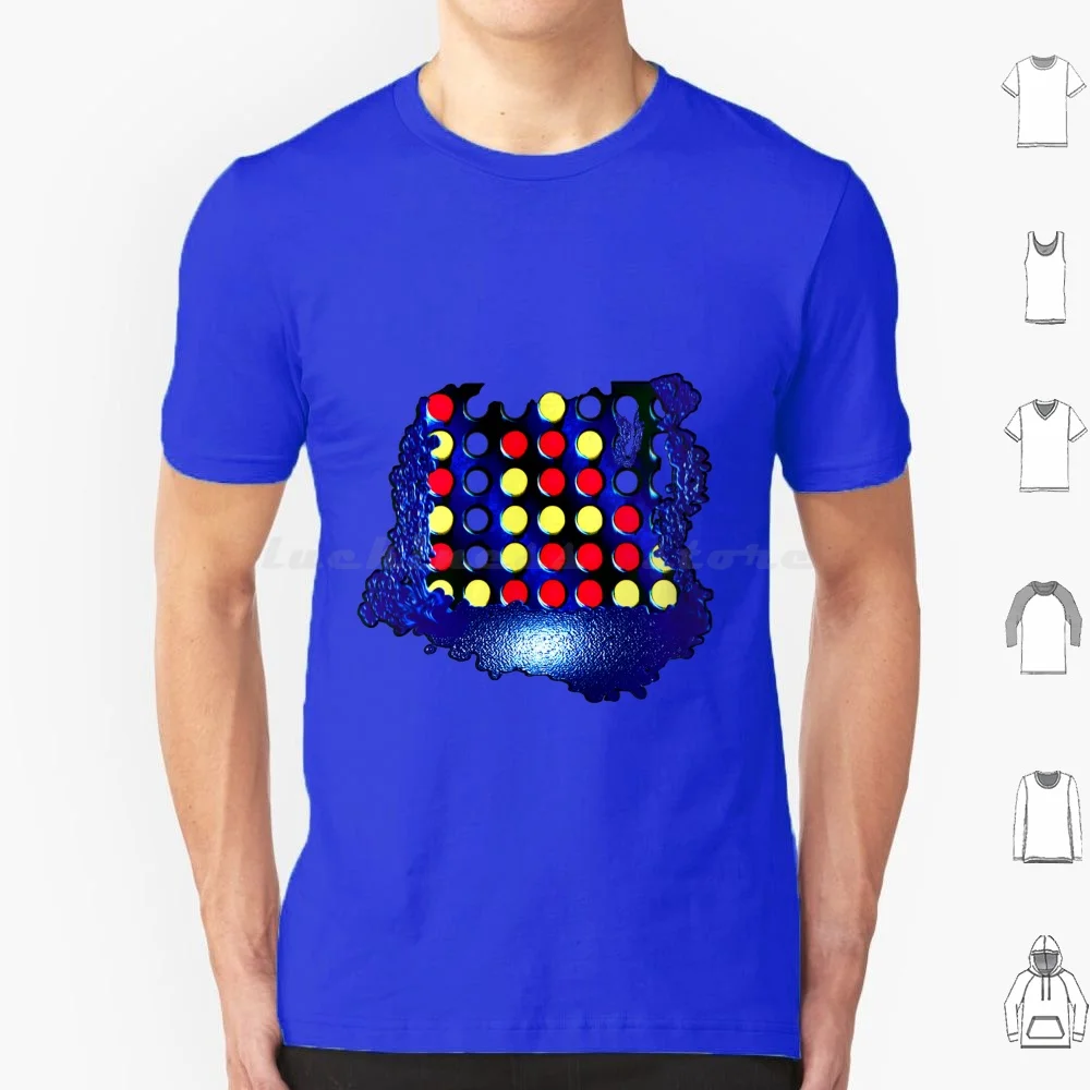 Connect 4 T Shirt Big Size 100% Cotton Conecta Row 4 Four Games Juegos 80s 3 Raya