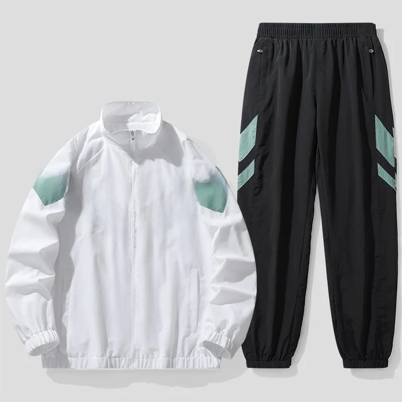 original-design-outdoor-youth-hooded-mountain-climbing-suit-set-casual-running-sports-wear-spring-autumn-long-sleeve-short-pants