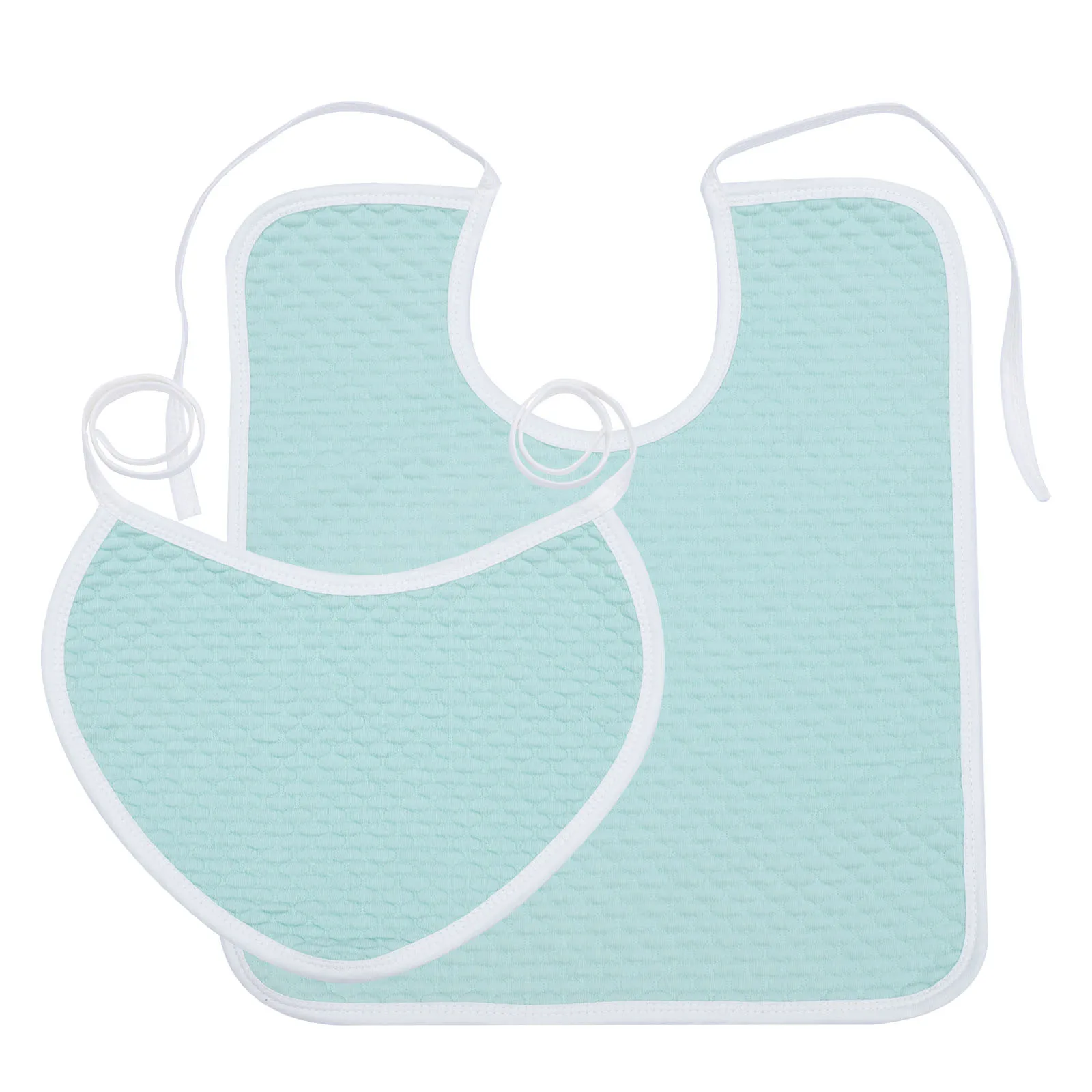 

2pcs Love Heart Cotton Bibs Waterproof Feeding Apron Quick-Dry Comfortable Skin-Friendly Portable Lunch Bibs Practical Nursing