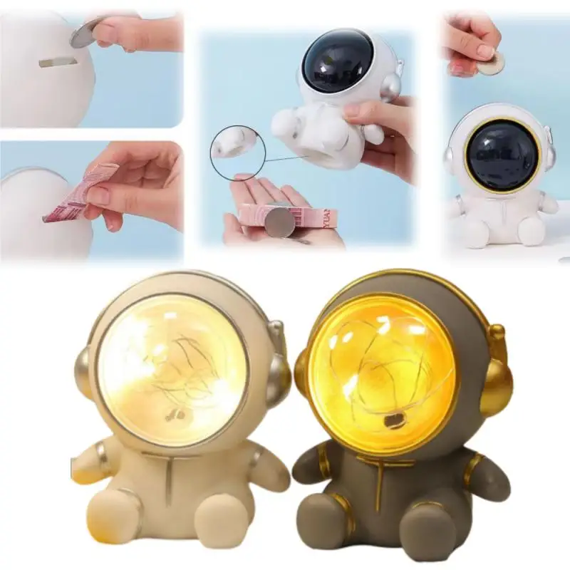 Night light Student gift cartoon astronaut children's piggy bank astronaut piggy bank gift boy birthday night light