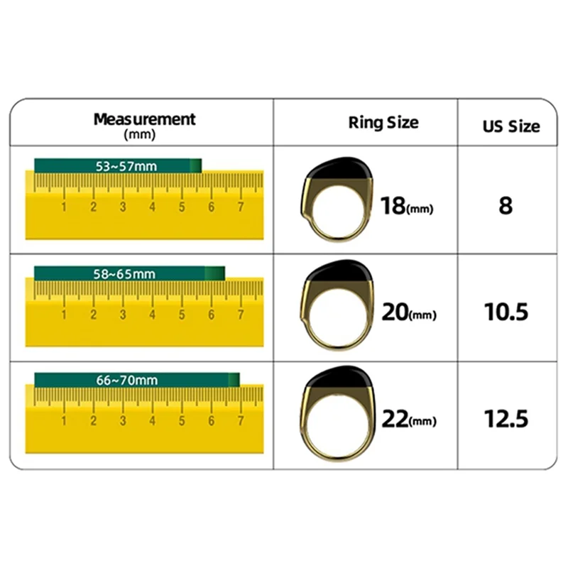 A45U Zinc Alloy Smart Ring With Charging Box Waterproof Digital Counter APP Controlled Display 5 Prayer Time Reminders Gold,22Mm