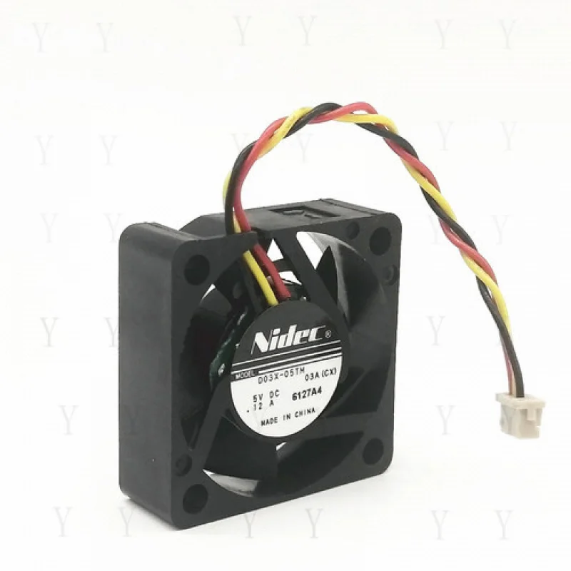 Y+ for  NIDEC D03X-05TM 5V 0.12A 0.6W 3010 3CM 3-pin mute fan