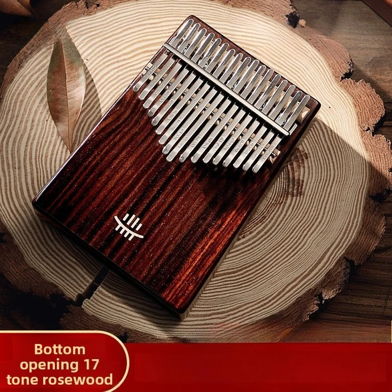 Bottom Perforated Bar Thumb Piano 17 Outdoor Portable Musical Instrument