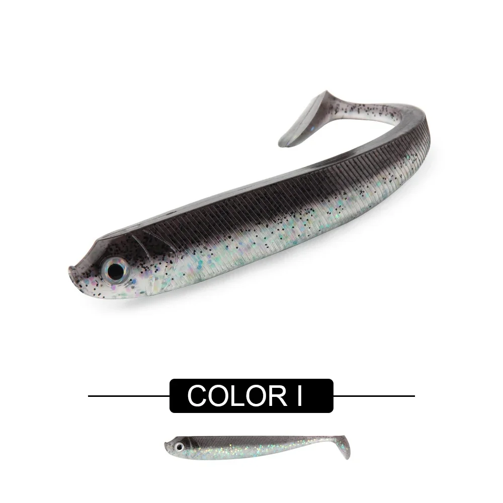 Spinpoler Weicher Angelköder 7,5 cm 9,5 cm 12,5 cm Shad Swimbait T-Schwanz Gummi Fake Fish Wobbler Bass Hecht Köder Aritificial Silikon