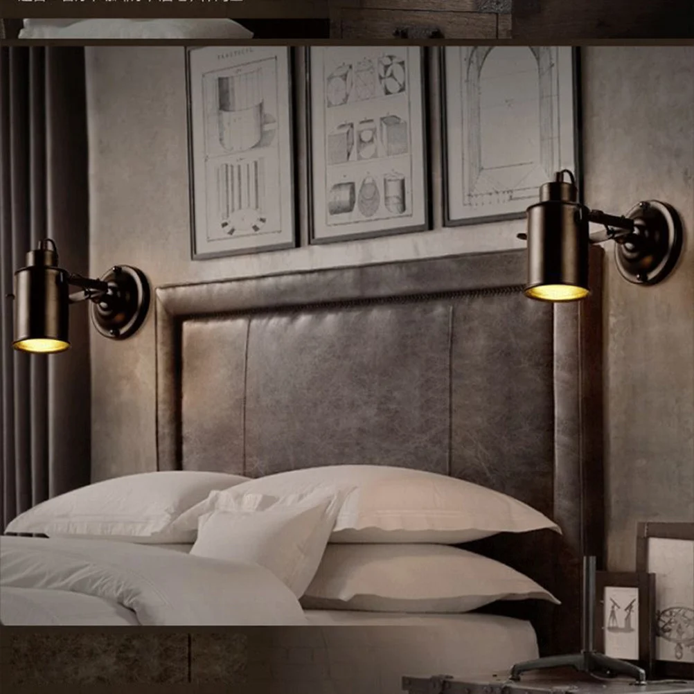 

Wall Lamp Industrial Black Iron Adjustable Modern Loft Lighting For Bedroom Living Room Study Bar Coffee Shop Creative
