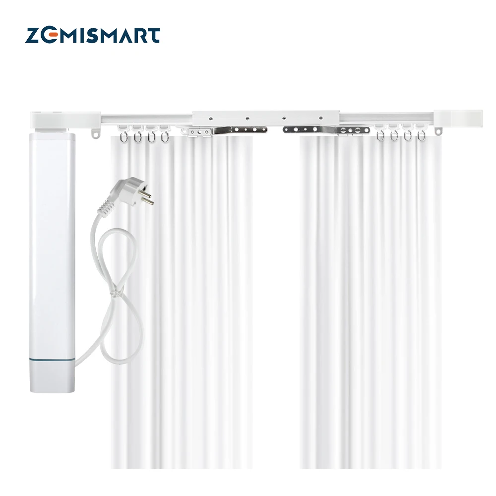 Zemismart Tuya Smart Zigbee 3.0 Slide Motor with Electric Curtain Track Remote Control Alexa Google Home Voice Control