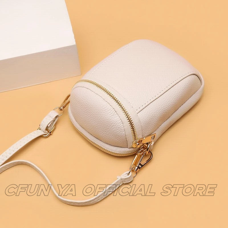 CFUN YA New Red Mini Bag For Women Real Leather Phone Key Purse Female Shoulder Crossbody Bags Necessaire 미니가방 Bolsas Para Mujer