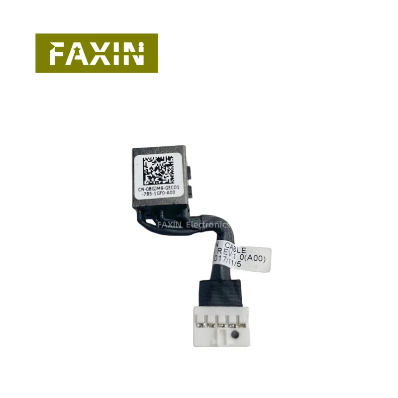 Conector de alimentação DC com cabo para Dell Latitude 7480 E7480 7490 7491 E7490 E7491 08GJM9 DC30100Z400 8GJM9 FAXIN