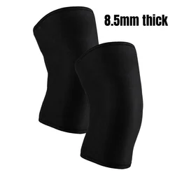 1 Pair 8.5MM Weightlifting Knee Sleeves Competition Grade Neoprene Knee Braces for Heavy-Lifting Squats Gym Strength Sports