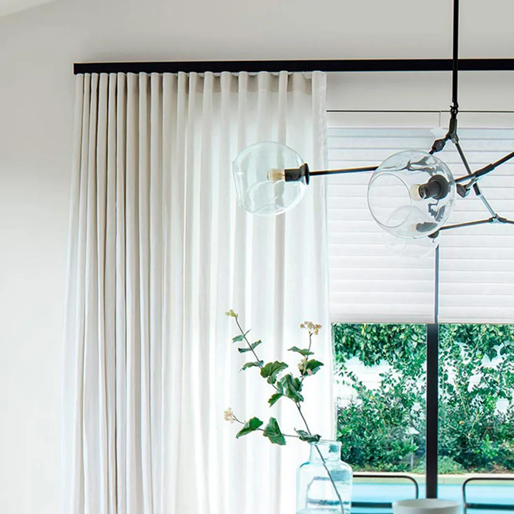 ZSHINE-Double Layer Aluminium Alloy Rails, Sealing Cover Design for Light Tightness Curtain Tracks, Flat Honeycomb, New Arrival