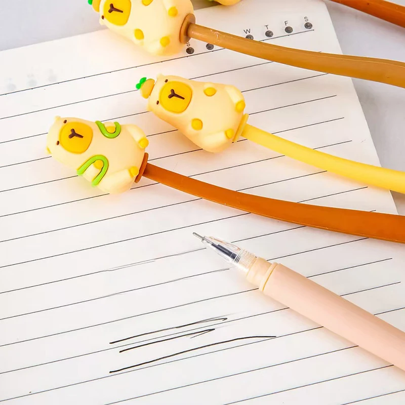 Capybara Dos Desenhos Animados Caneta Esferográfica, Bonito Caneta Neutra, Criativo, Kawaii, Canetas de escrita, Material de Escritório, Papelaria Estudante, Presentes