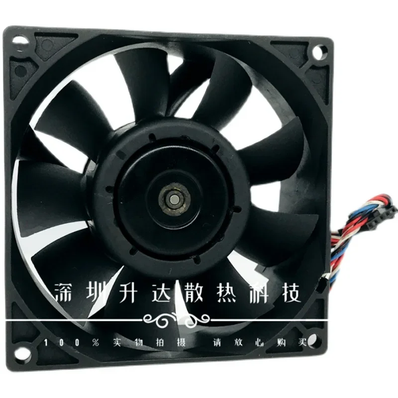 Delta-Ventilateur de refroidissement 12V, 2,50 A, 9cm, double boule, version tempête, puissant