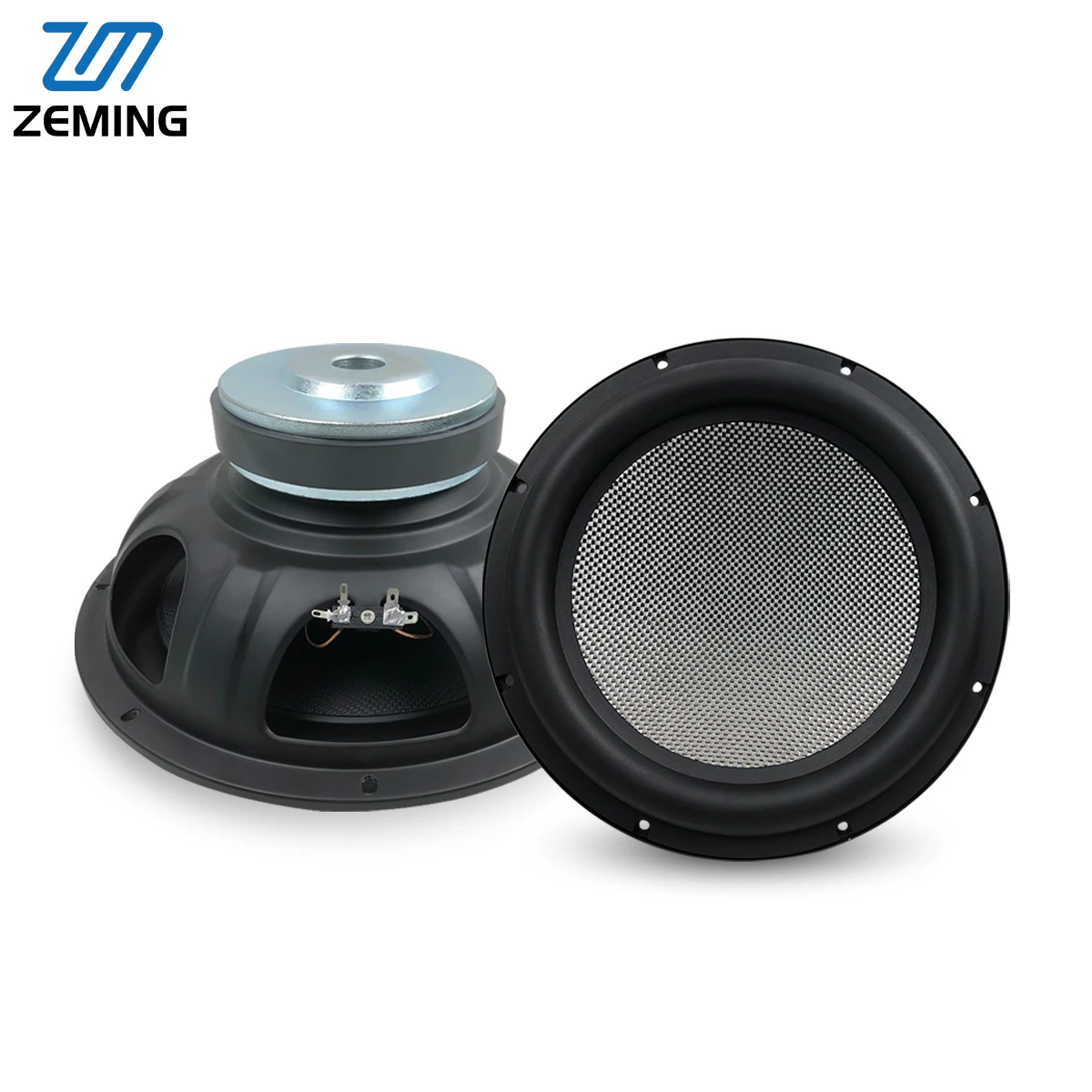 New Arrival 10 / 12 Inch Dual Coil Car Subwoofer Aluminum Basket 250W RMS 500W Peak Ferrite Magnet Fiber Cone  for Audio