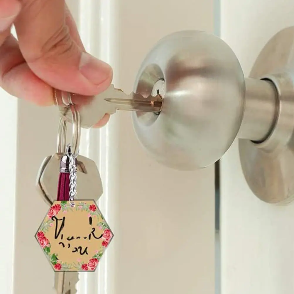 

1Set Acrylic Key Ring High Toughness Creative Key Chain Pendant DIY Jewelry Accessories Perfect for Keychain Parts Hanging