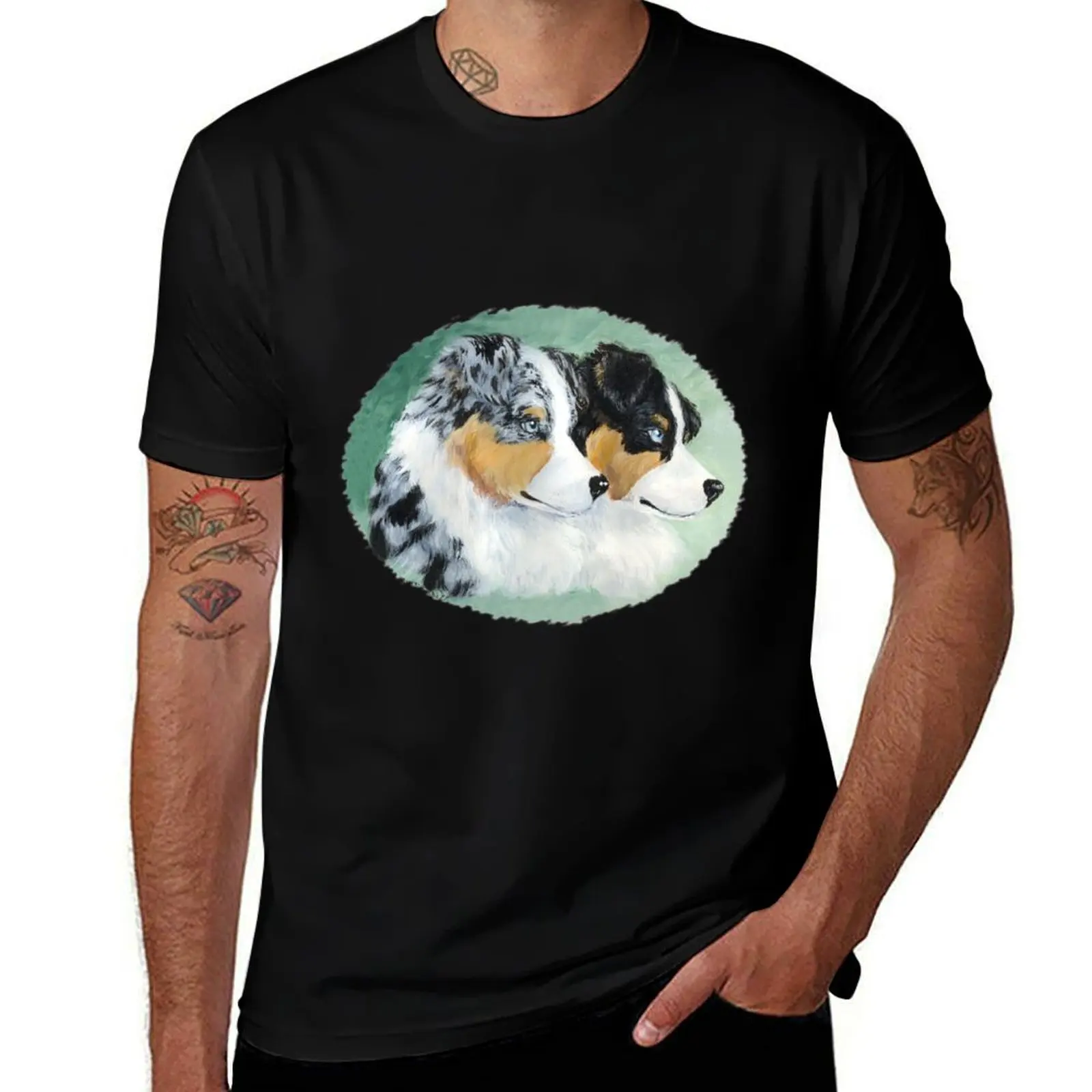 

Perfect Pair - Australian Shepherds T-Shirt Street Fashion Casual Tee Shirt