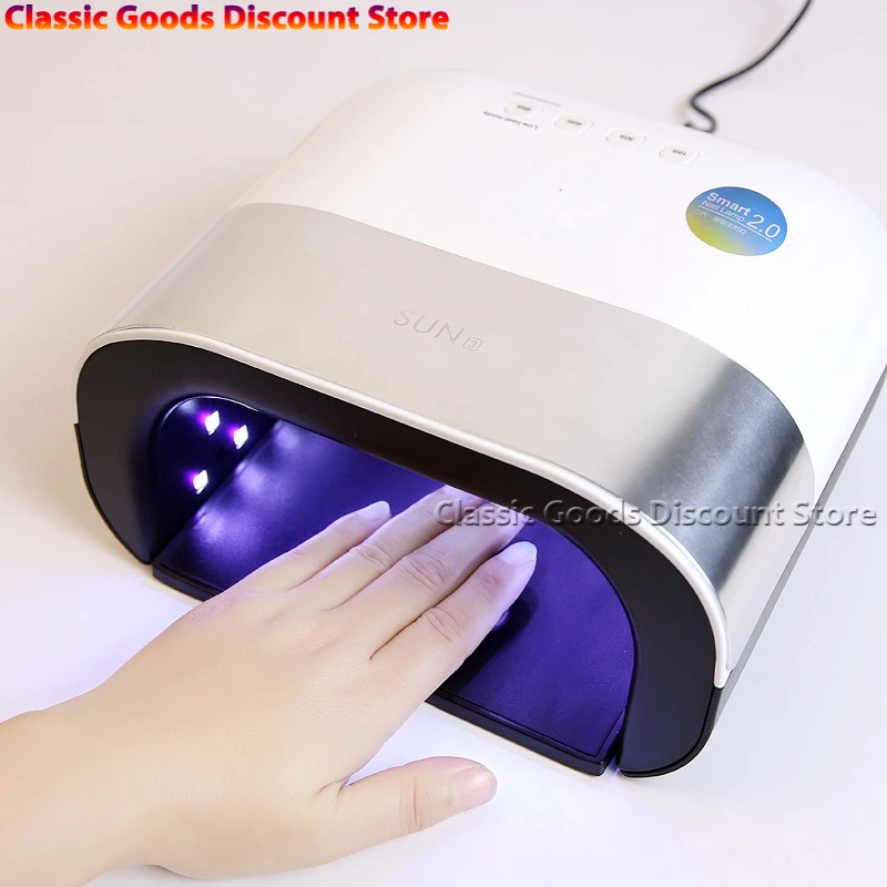 48W 36 LED Lampada UV per asciugatrice per unghie per polimerizzare tutti i gel Poly Polish Motion Sensing Manicure Pedicure Salon Tool 10/30/60/99s Timer