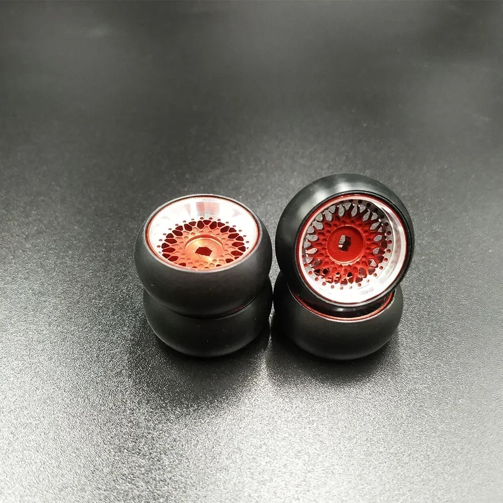 4 stks/set legering rc velg + drift band voor 1/28 Wltoys K969 K989 P929 kyosho rally model auto opgewaardeerd deel