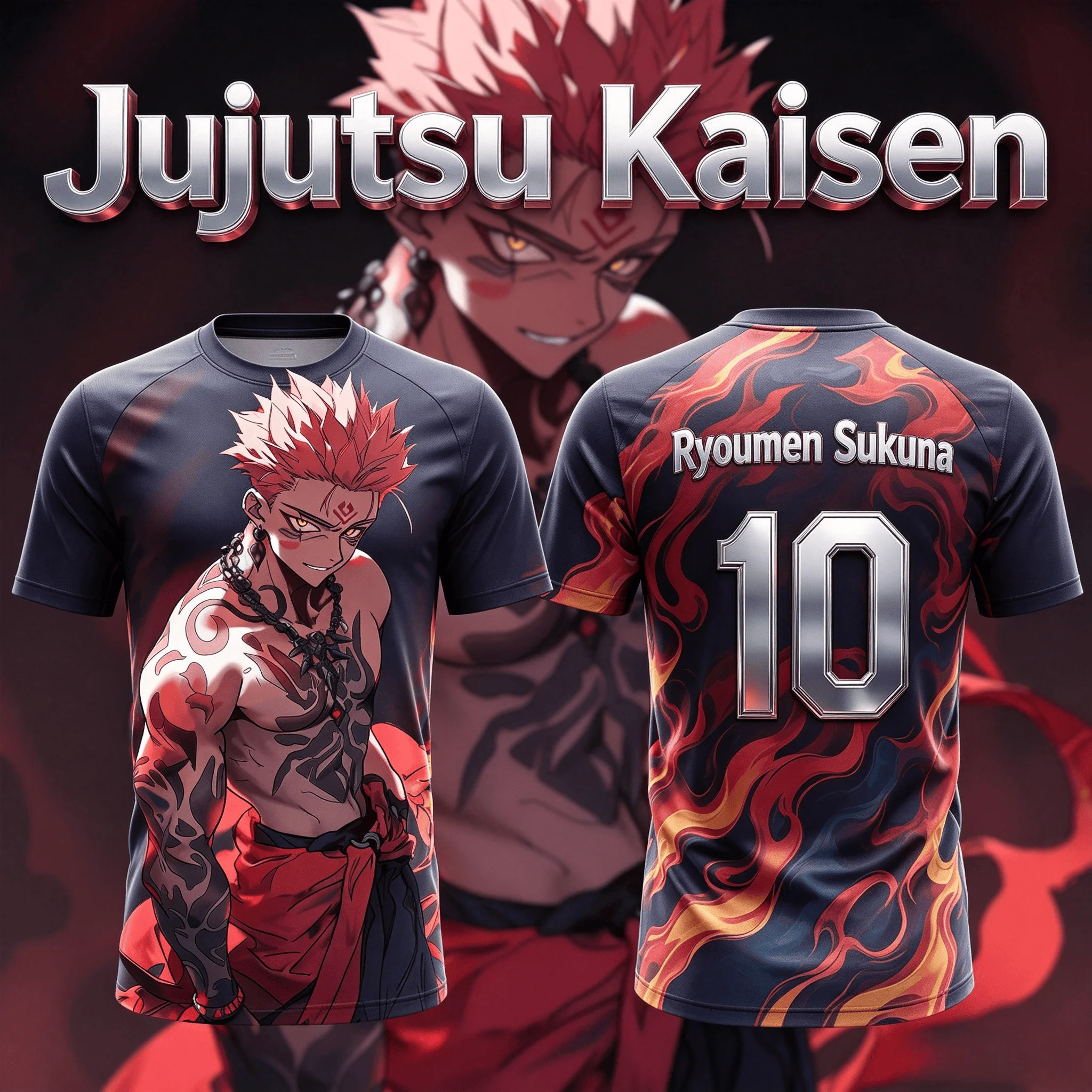 Anime Jujutsu Kaisen Ryomen Sukuna 3D Print Breathable Sports T-shirt Y2K 2026 Summer Hot Trend Unisex Tops for Adults Kids