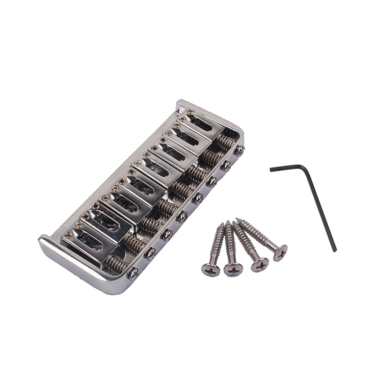 

Innovative 8 String Guitar Bridge Metal Material Maximum Endurance Easy to Install Lightweight Exquisite Design for Bass Guitar