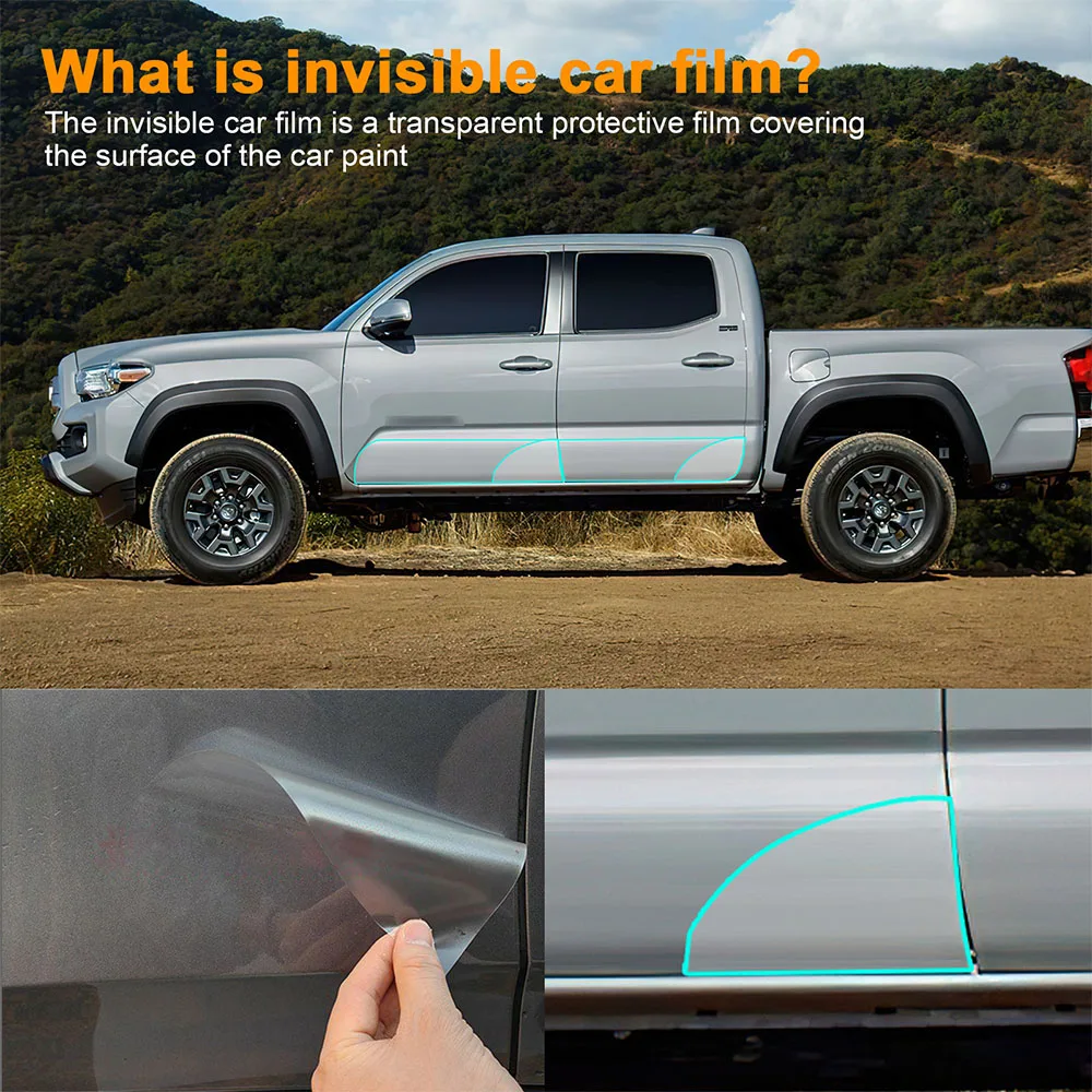 For TOYOTA TACOMA 2016-2023 Car Door Sills Triangle Protective Film TPU Anti-scratch Refit Sticker Paint Protection Accessories