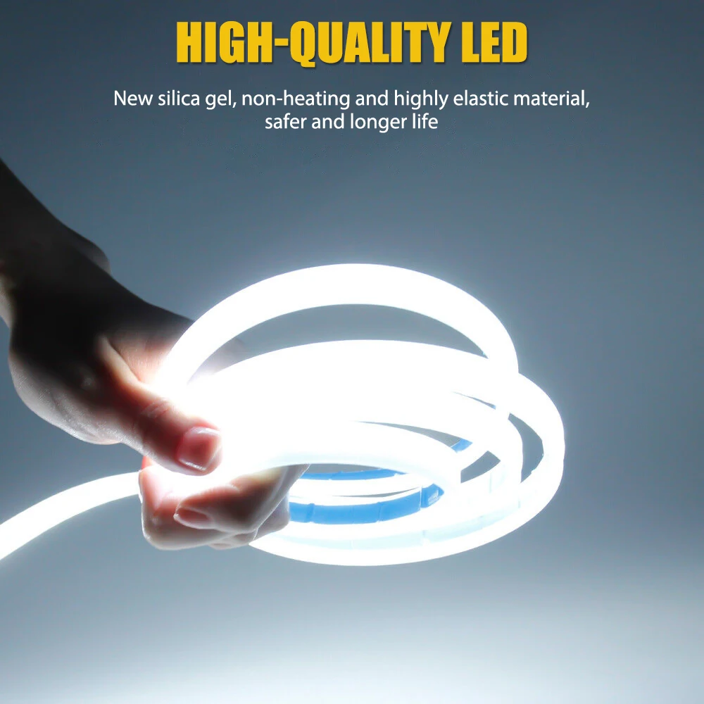 1 шт., автомобильные динамические сканирующие светодиодные ленты на капоте, внешние гибкие дневные ходовые огни, 5,9 фута, 1,8 м, универсальные декоративные белые полосы