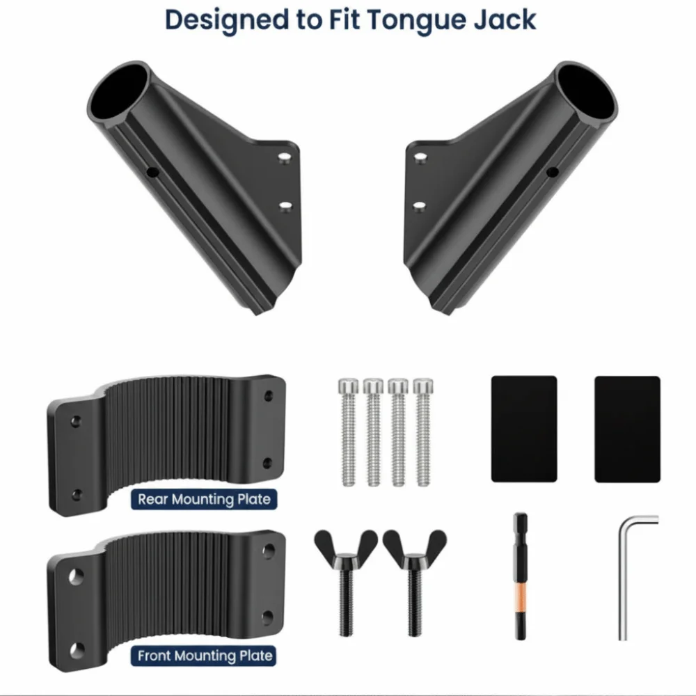 

Aluminum Trailer Chain Holder Heavy Duty Corrosion-Resistant Trailer Chain Organizer Anti-Rust Double Flagpole Support