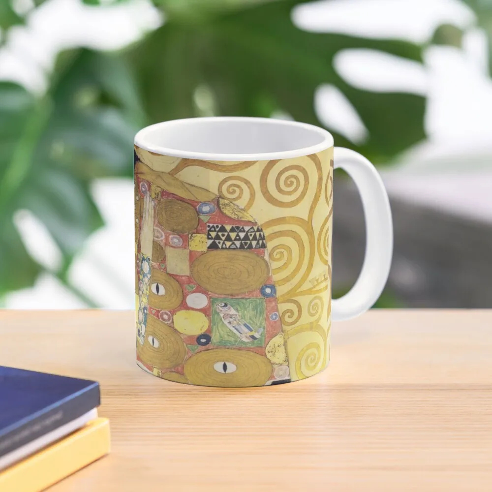 The Embrace - Gustave Klimt Coffee Mug Pottery Cups Large Mug