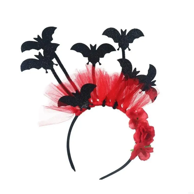195E Twisty Bat Haarband für Frauen Kinder Cosplay Party Kostüm Requisiten Stirnband Halloween Zubehör Roleplay Party Hairhoop