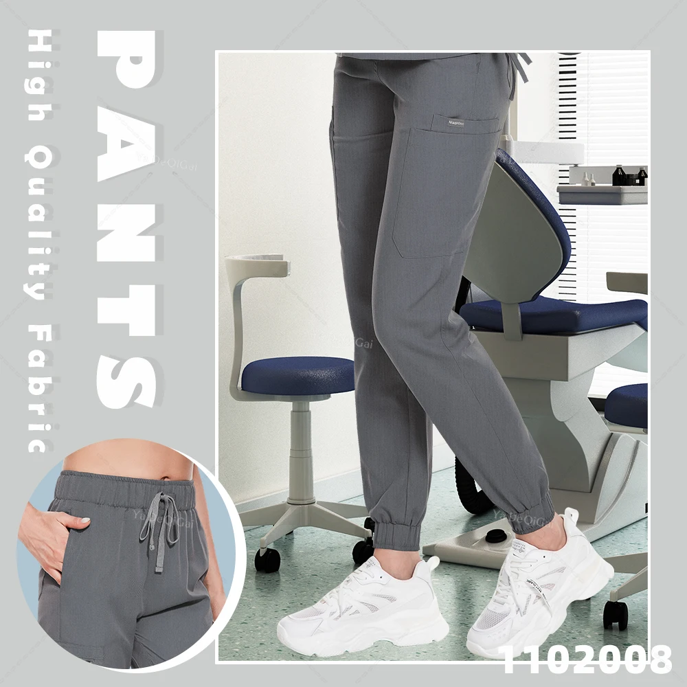 Uniforme de enfermera médica de Enfermería de alta calidad, pantalones elásticos con bolsillos clínicos para correr, pantalones de trabajo para médicos de laboratorio