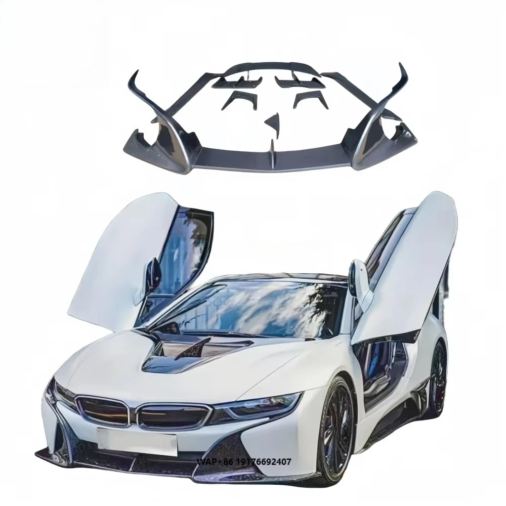 For I8 Carbon Fiber Body Kit Front Lip Bumper Forged Carbon Fiber Front Diffuser Side Skirt Rear Diffuser Rear Spoiler Wing