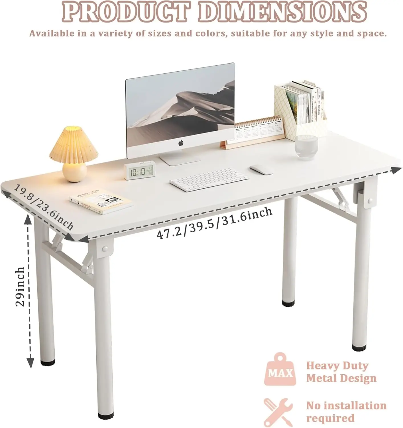 Computer Study No Assembly Required,Writing Computer Space Saving Folding For Home