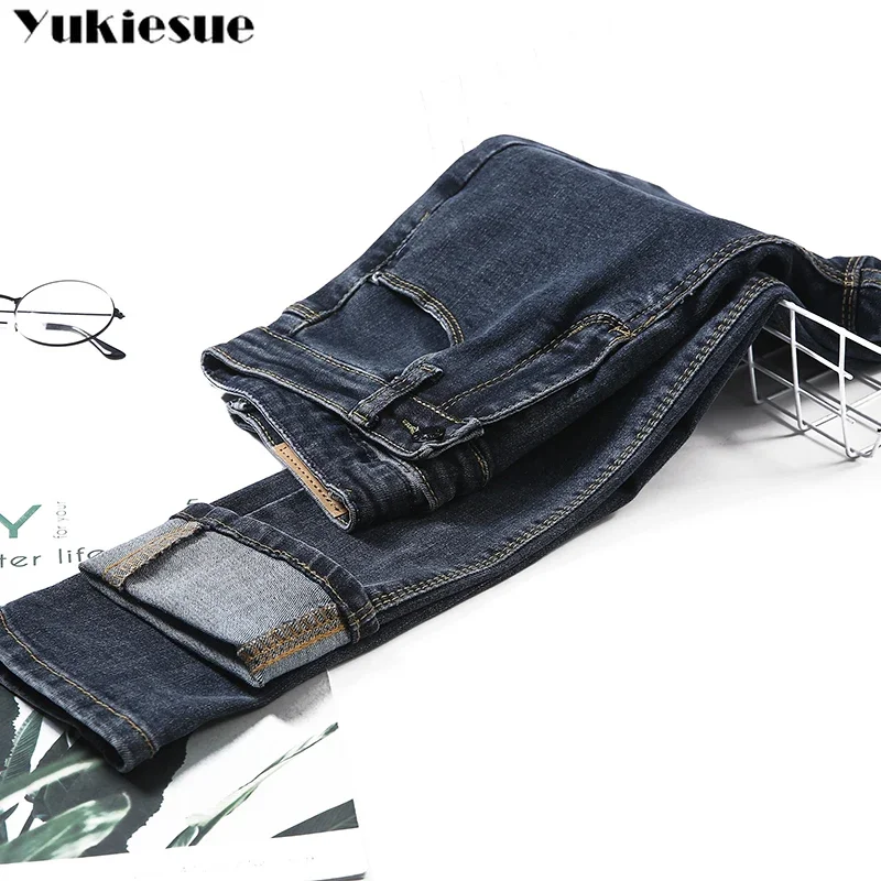 

2025 New high Elastic Slim Denim Pencil Jeans Long Women Jeans clothes Pencil Pants Trousers Skinny high waist jeans Woman