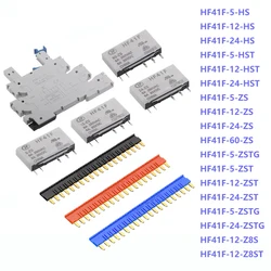 Power Relay HF41F-/5 12 24 -ZS -HST -ZST-HS-ZSTG 5/12/24/60VDC HF41F-24-ZS 41F-1Z-C2-1 Relay Base 6A 250VAC Shorting Bar
