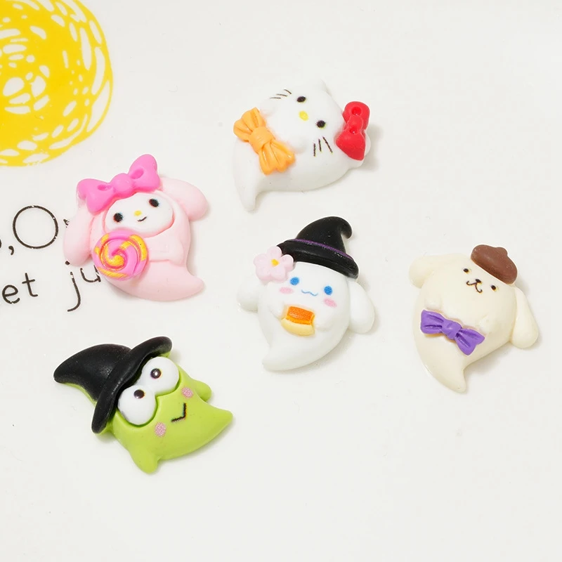 Cute Ghosts, animals resin flat back scrapbook Kawai DIY decorative accessories 10pcs Q17