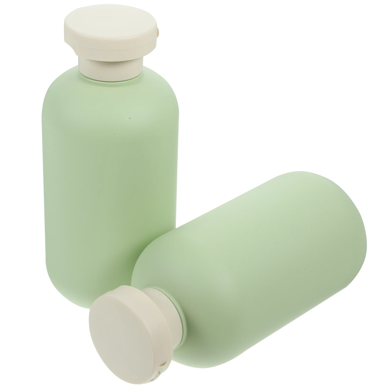 

2 Pcs Bottles Clamshell Refillable Travel Containers Sports Cream Shampoo Green Squeeze