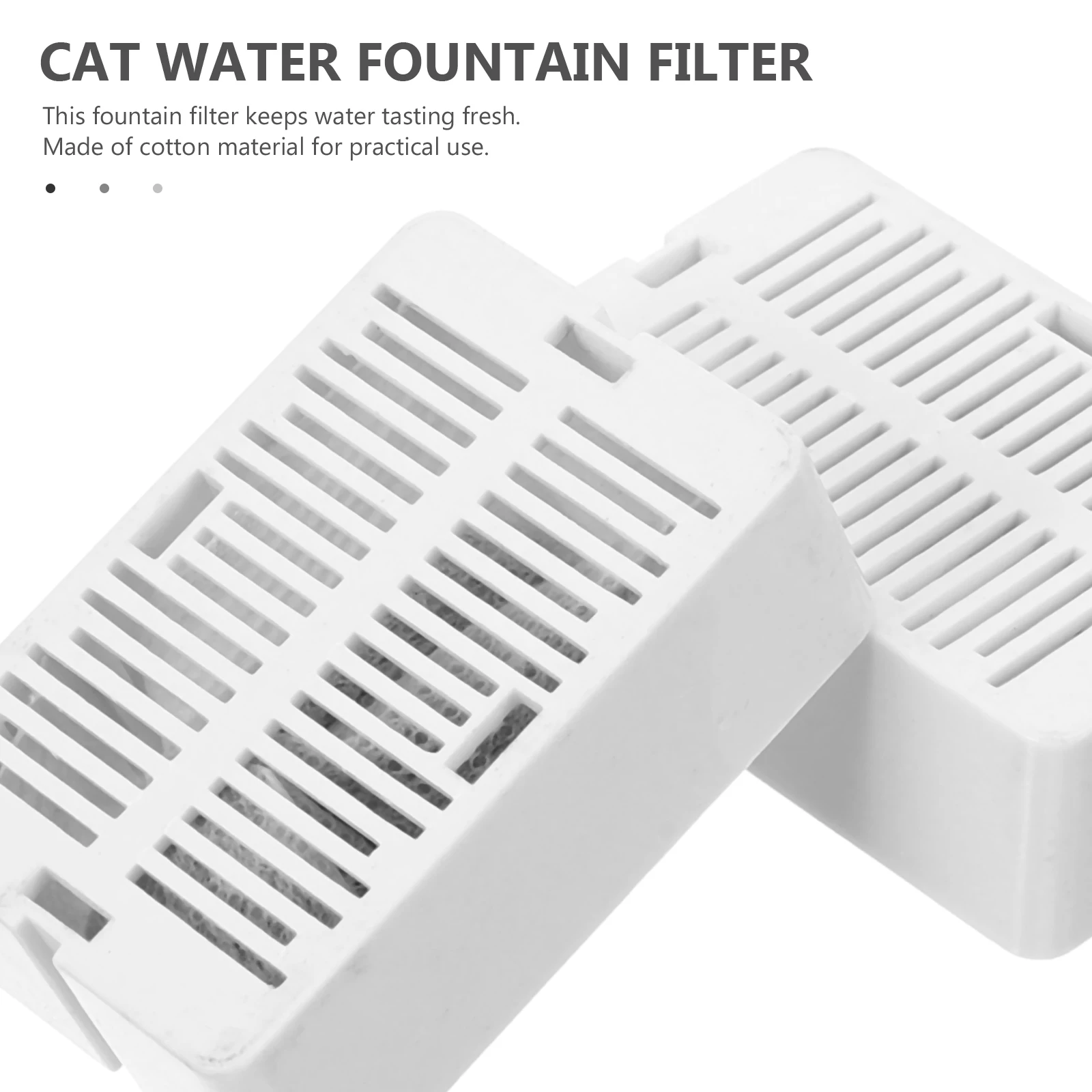 

1Set Cat Water Fountain Filter Replacement Cotton Material for Pet Water Dispenser Long Lasting Pet Fountain Filters