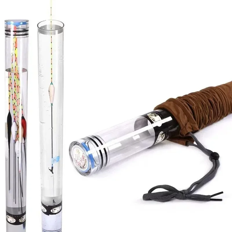 1Pcs Clear Loaded Pellet Waggler Float Leak Free Sealed 40CM Fishing Rod Float Rest Tube Large Capacity Thicken for Sea Fishing