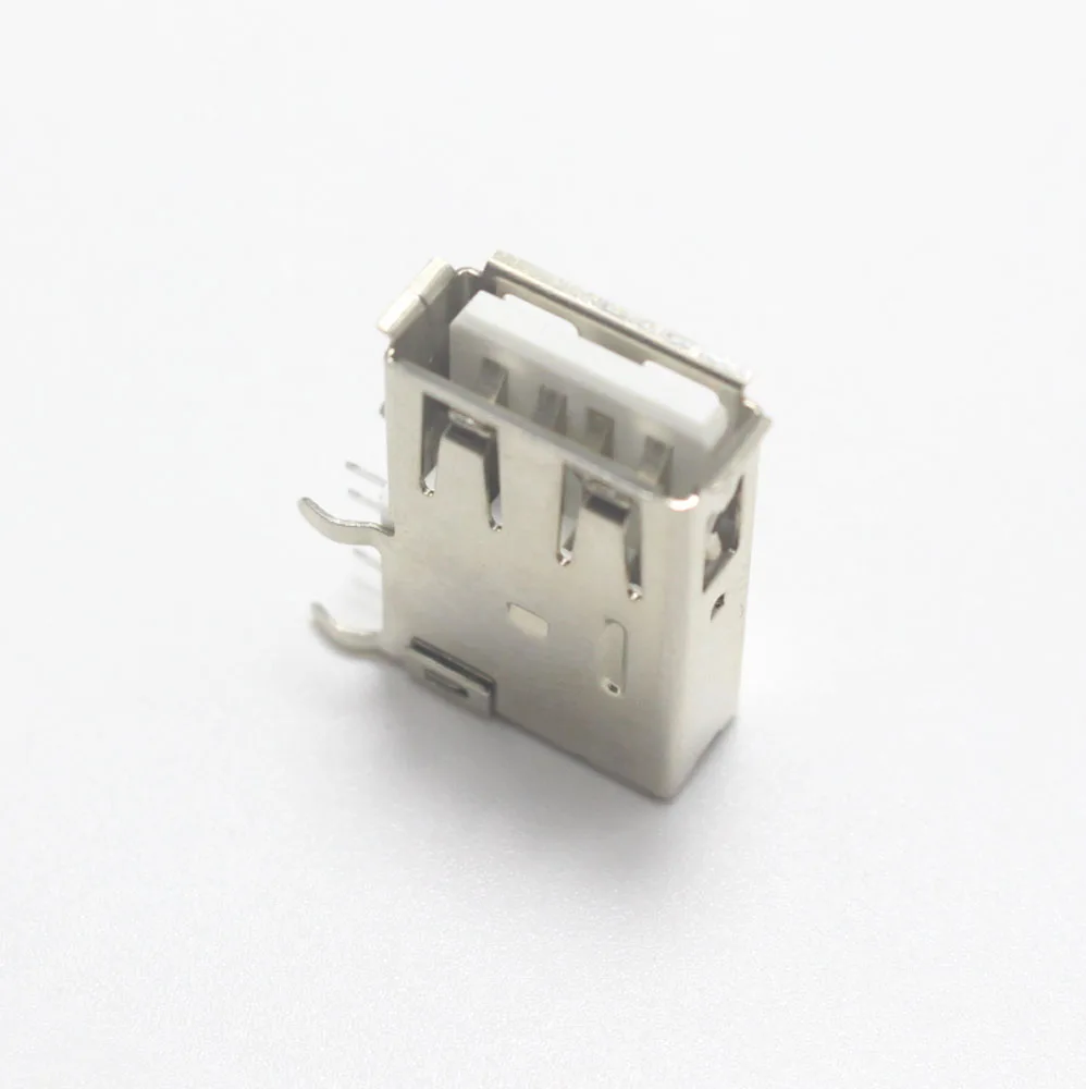 10pcs USB Type A Long Type Female Socket Connector Welding 90 Degrees Right Angle Pin DIP Plug Jack DIY Connectors