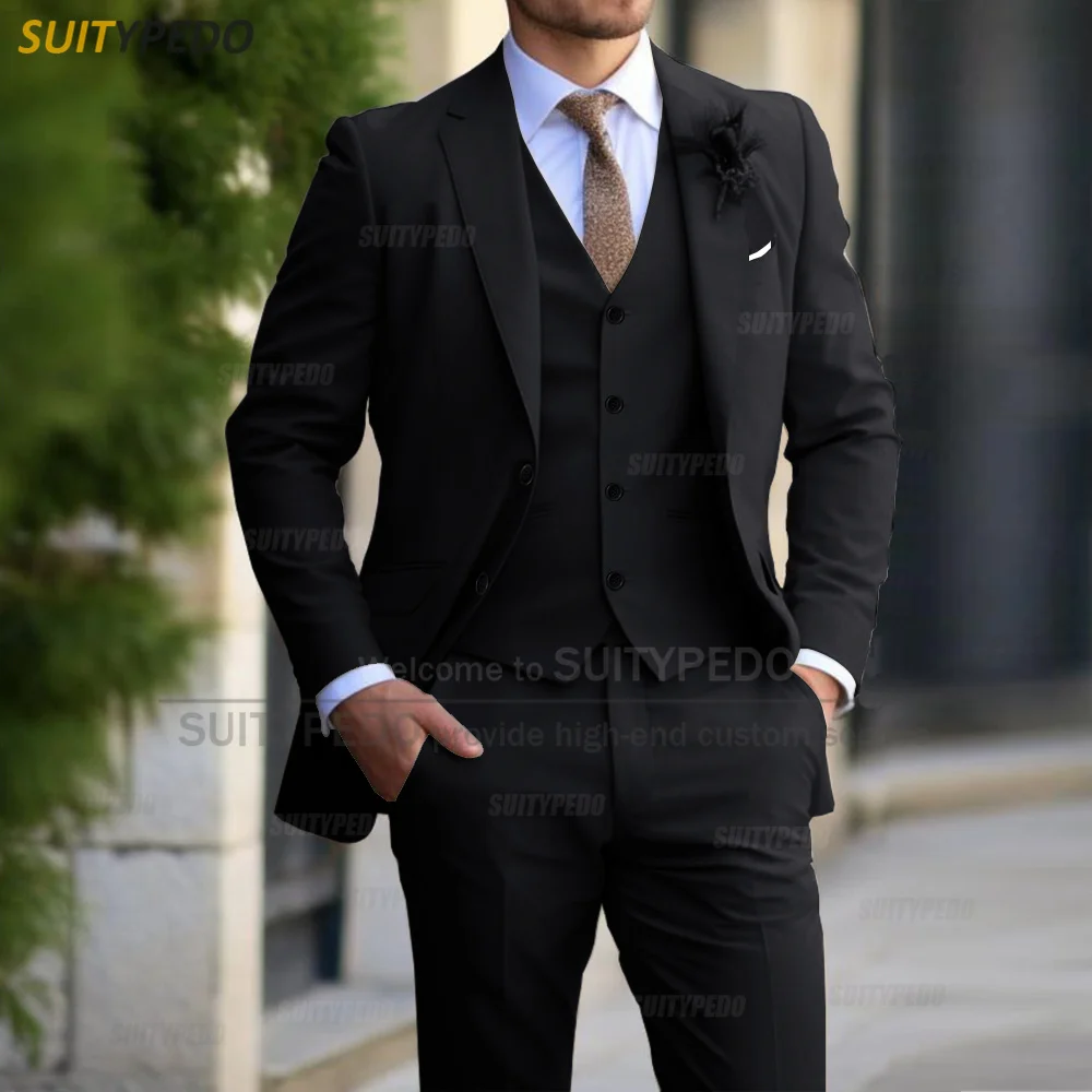 Formal Banquet Business Suit Sets For Men Wedding Party Grooms Elegant Outfits Fashion Prom Slim Fit Blazer Vest Pants 3 Pieces 4 Formal Banquet Business Suit Sets For Men Wedding Party Grooms Elegant Outfits Fashion Prom Slim Fit Blazer Vest Pants 3 Pieces 4