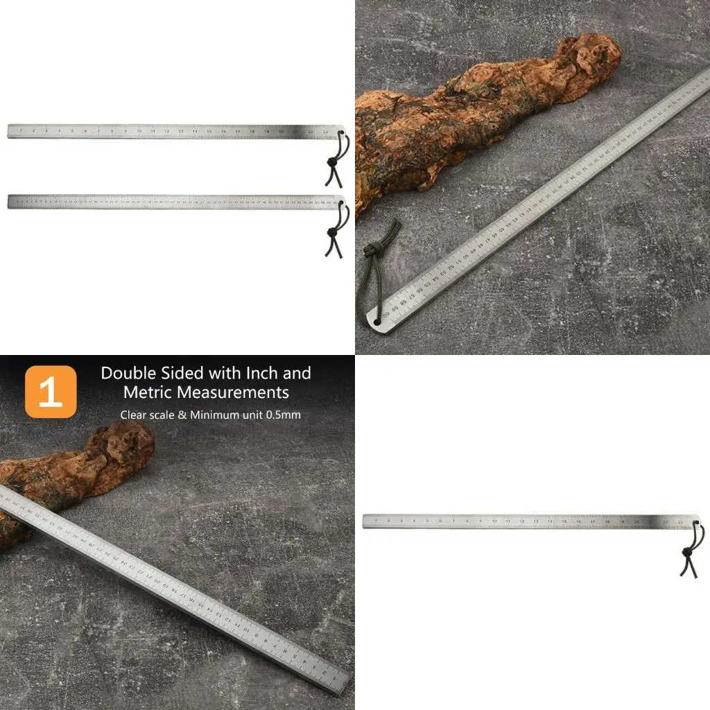 

652F Industrial 5mm Thick Metal Rulers Ergonomic Designs Device for Handicraft Work