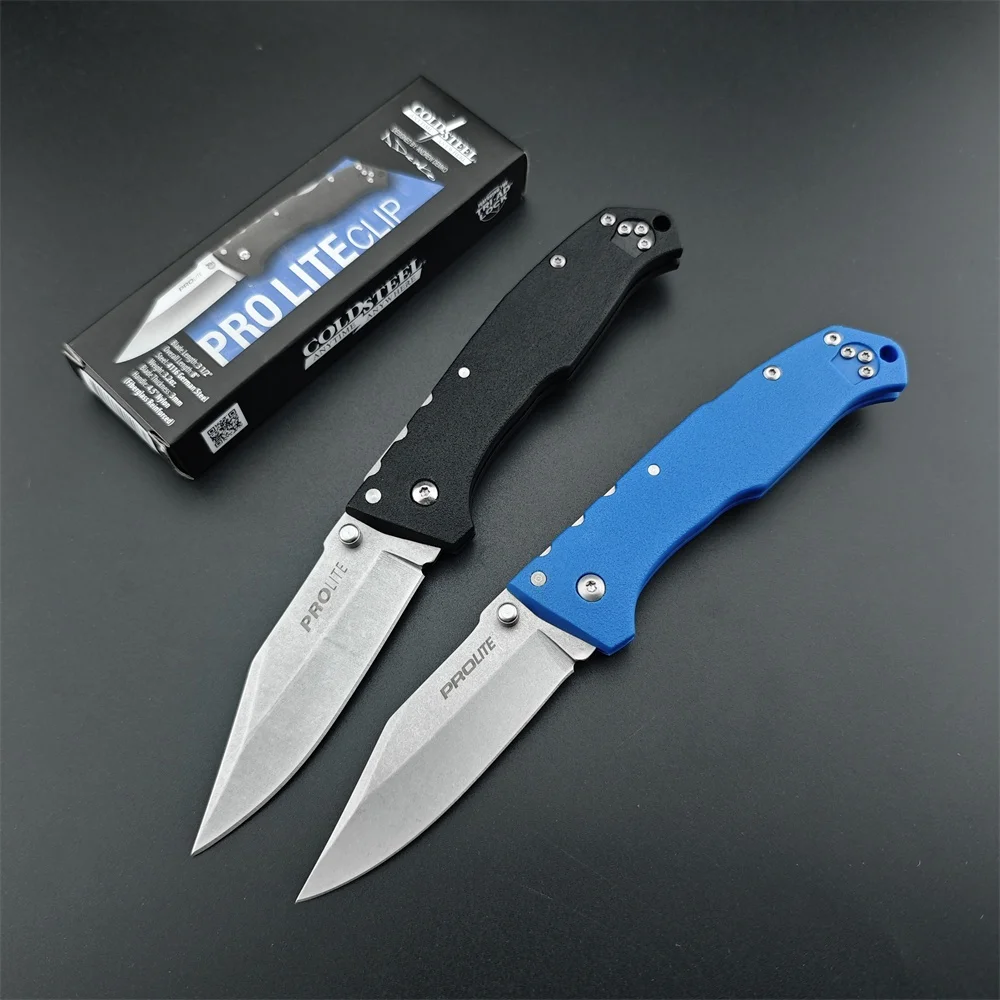 Cold 20NSC Pro Lite Clip Pt,New German 4116 Krupp 440C Blade Folding Knife Nylon Fiber Handle Finish Hunter Camping Pocket Knife