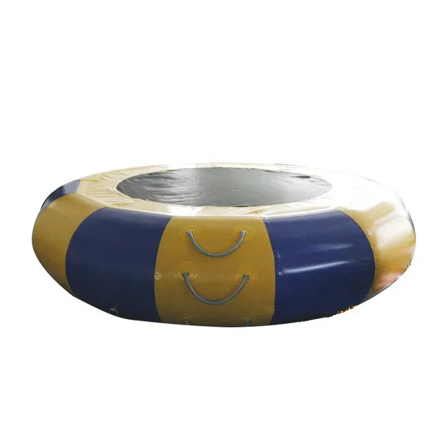 High Quality Inflatable Floating Water Jumping Bed Inflatable Airtight Water Trampoline for Sale Floating Game Customized CN;GUA