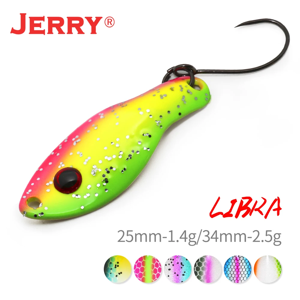 Jerry Libra Micro Fishing Spoon Lures 1.4g 2.5g High Quality UV Coating Artificial Baits Wobbler Spinner For Trout Bass