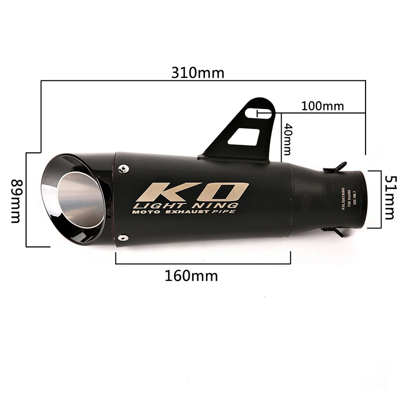 For CF Moto ST125 Motorcycle Exhaust System Header Link Pipe Stainless Steel Slip On 51mm Muffler Escape Removable DB Killer
