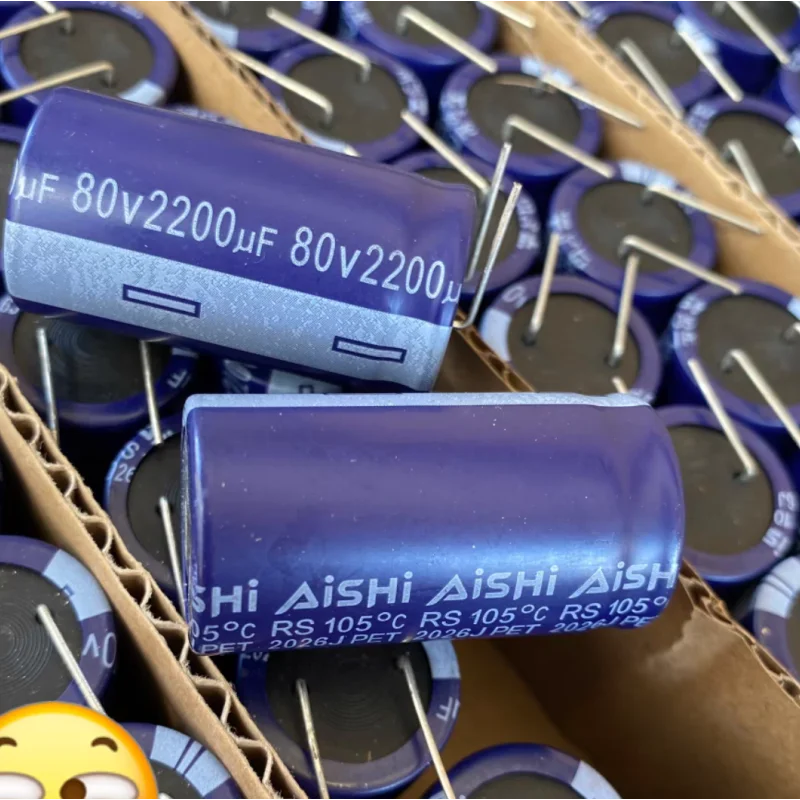 5 PCS AISHI capacitor eletrolítico 80 v 2200 uf alta frequência baixa resistência longa vida série RD