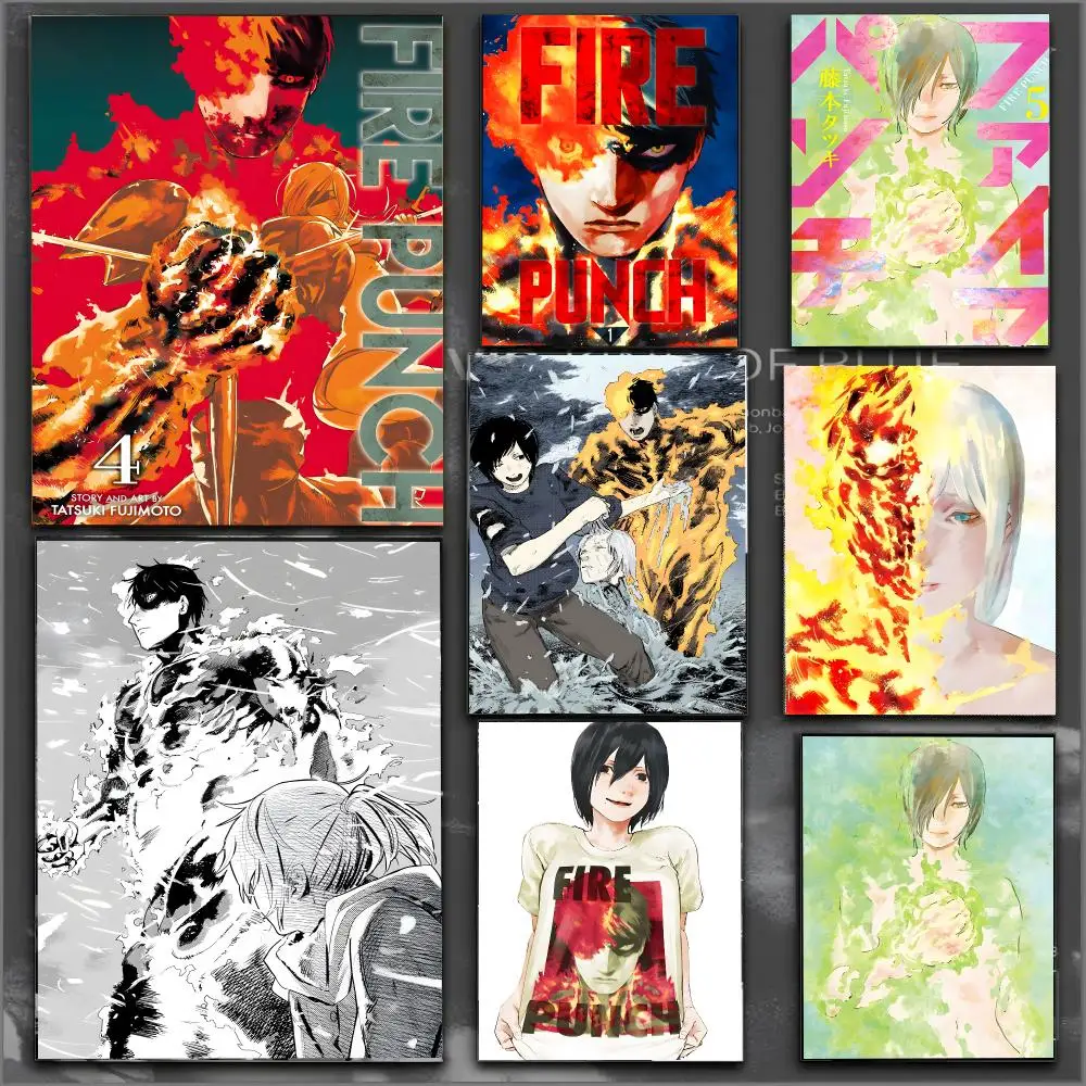 Fire Punch Manga Dark Gritty Poster Modern Aesthetic Wall Art Print Minimalist Bedroom Living Room Home Decor Gift